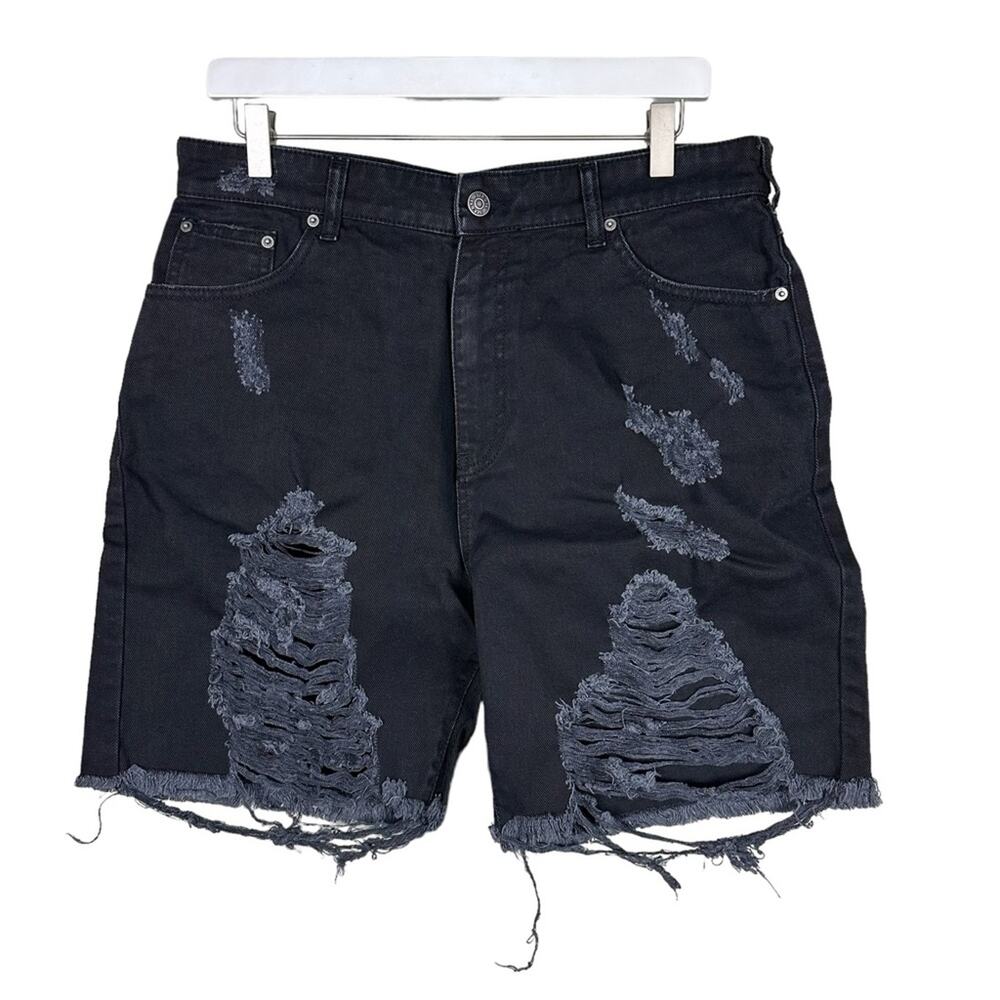SER.O.YA Mens Jack Vintage Cutoff Shorts in Black NWT Size 28